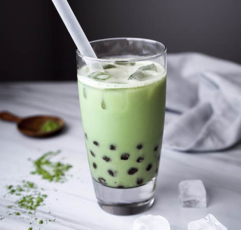 Receta de té matcha helado de burbujas | Vitamix