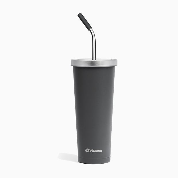 Luxe Stainless Steel Travel Tumbler with Spill-Proof Lid and Straw, 24oz